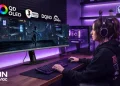AOC shows off a widescreen QD-OLED display with a diagonal of 48.9 inches and a second, smaller display