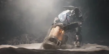 An octopus wearing armor in the “Exodus” trailer released on April 7, 2027