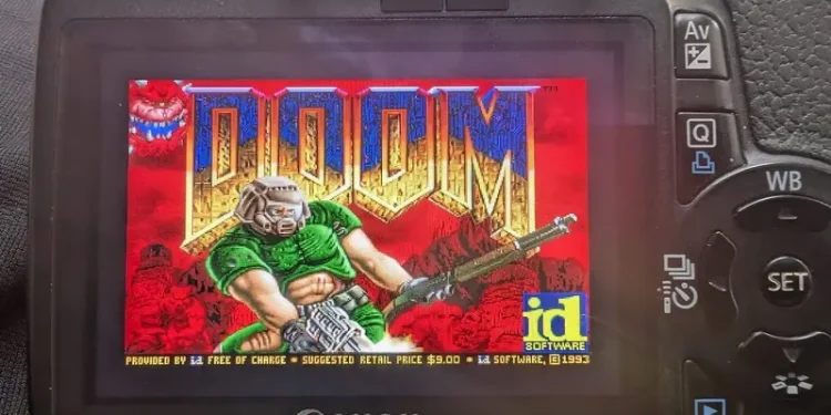 Doom launches on the 16-year-old Canon EOS 550D DSLR Doom launches on the 16-year-old Canon EOS 550D DSLR