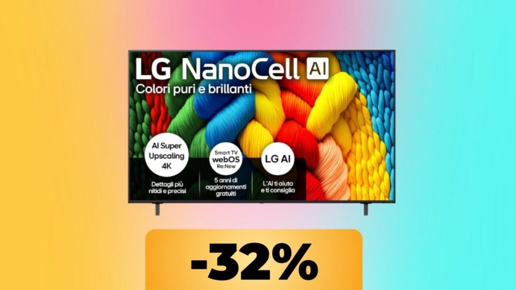 Enjoy movies and video games at the lowest speed ever with the 65-inch LG NanoCell AI TV