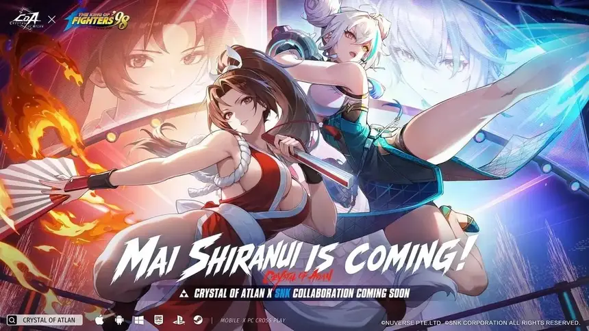 Mei Shiranui will cooperate with THE KING OF FIGHTERS ’98 to break into the MMORPG Atlan Crystal Mei Shiranui will cooperate with THE KING OF FIGHTERS ’98 to break into the MMORPG Atlan Crystal