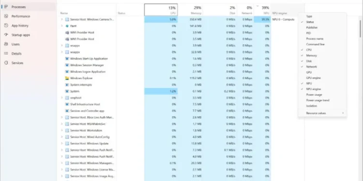 Microsoft adds AI workload monitoring to Windows Work Manager