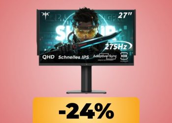 The 27-inch KTC gaming monitor has a refresh rate of up to 275Hz and is on sale at the lowest price in history
