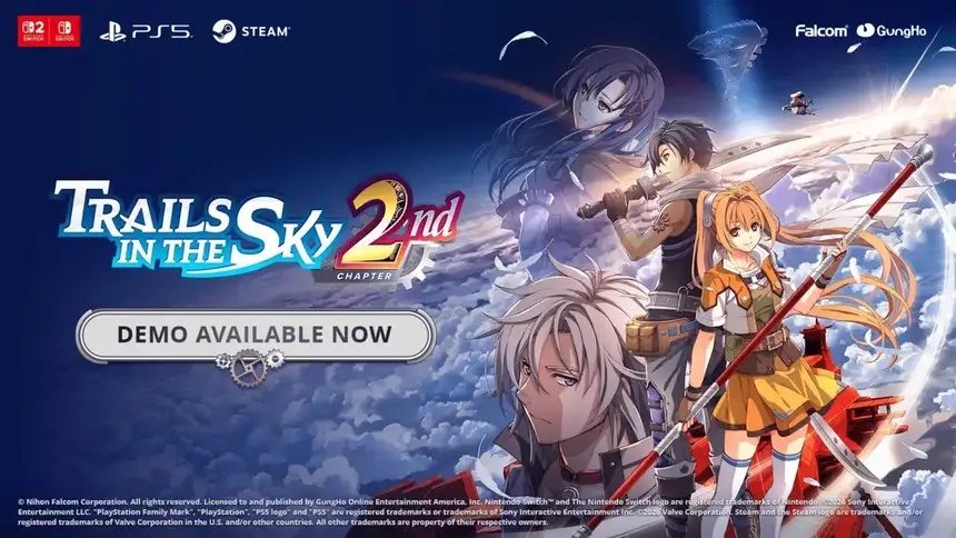 Trails in the Sky Chapter 2 Demo Now Available – Contains 10 hours of content and save transfer Trails in the Sky Chapter 2 Demo Now Available – Contains 10 hours of content and save transfer