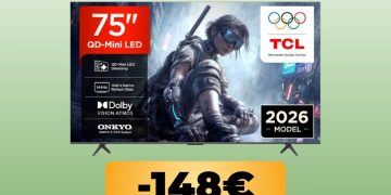 75-inch TCL smart TV using QD-Mini LED technology now on sale on Amazon: buy it at the lowest price ever 75-inch TCL smart TV using QD-Mini LED technology now on sale on Amazon: buy it at the lowest price ever