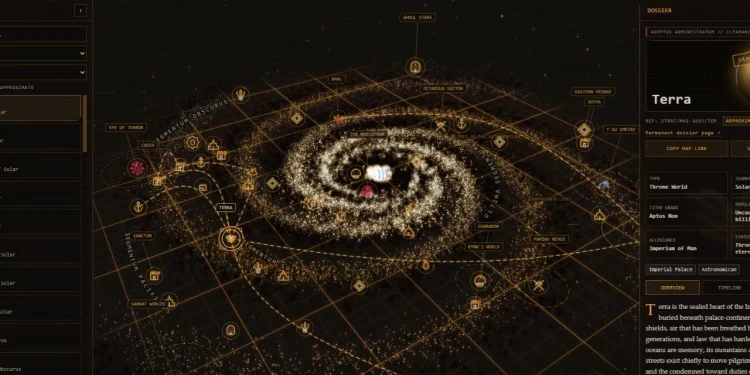 A Warhammer 40,000 fan has created a complete tile map of the galaxy that only features war