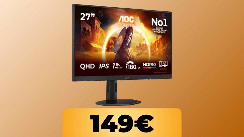 AOC WQHD 27′ 180 Hz monitor at all-time low price on Amazon