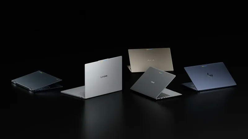 Acer, Dell, HP and Asus showed off versions of their Googlebooks powered by Intel Core Ultra 300 and Snapdragon X Elite processors