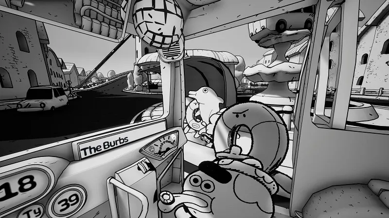 Comedy Bus Driver Simulator Thank You Bus driver from Double Fine slaps players and accepts thanks. Comedy Bus Driver Simulator Thank You Bus driver from Double Fine slaps players and accepts thanks.