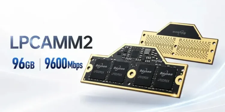 Credit Suisse launches laptop memory LPDDR5X LPCAMM2-9600 with a capacity of 96GB Credit Suisse launches laptop memory LPDDR5X LPCAMM2-9600 with a capacity of 96GB