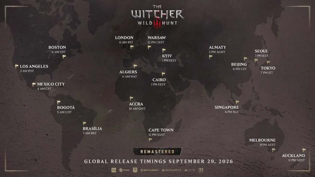 Exactly when The Witcher 3: Wild Hunt Remastered will be released on PC and consoles