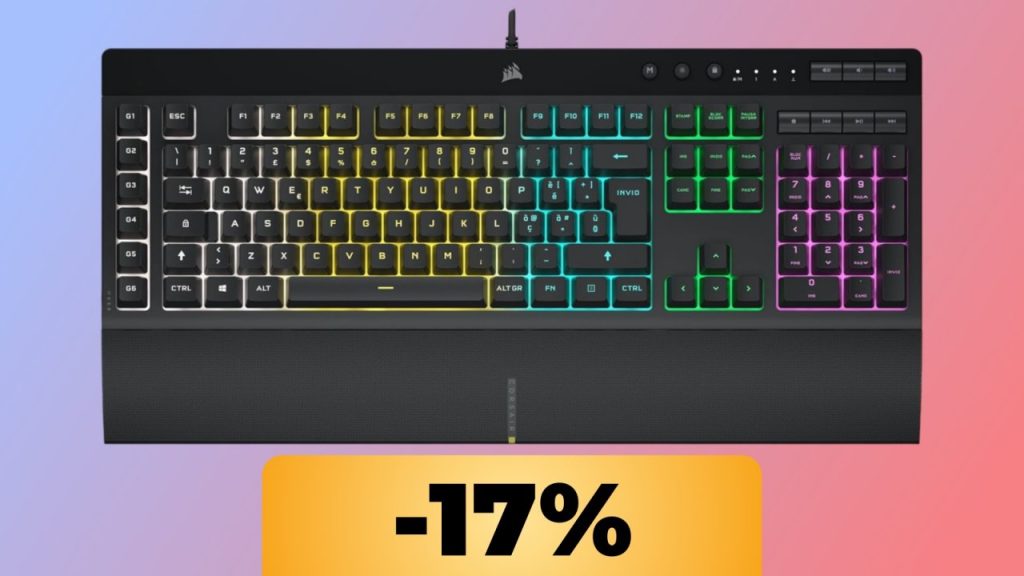 Improve your gaming setup with the Corsair K55 RGB PRO keyboard: available on Amazon