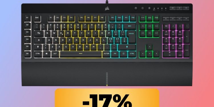 Improve your gaming setup with the Corsair K55 RGB PRO keyboard: available on Amazon