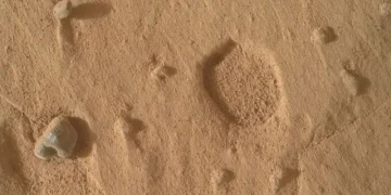 NASA’s Curiosity rover has discovered strange “footprints” on Mars – and scientists don’t yet know where they came from. NASA’s Curiosity rover has discovered strange “footprints” on Mars – and scientists don’t yet know where they came from.
