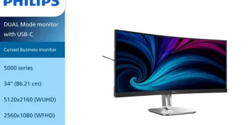 Philips released the 34-inch curved business monitor 34B2U5900C, with two modes: 120Hz 5K2K and 240Hz 1440p Philips released the 34-inch curved business monitor 34B2U5900C, with two modes: 120Hz 5K2K and 240Hz 1440p