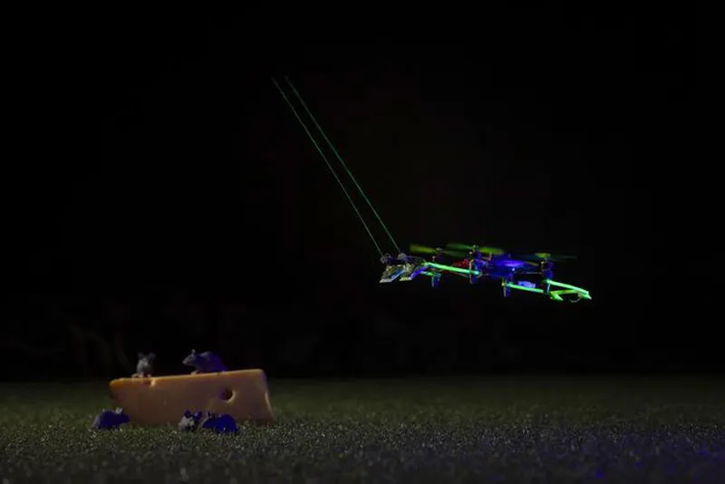 Scientists have installed antennas on drones and taught them to use touch to navigate around obstacles. Scientists have installed antennas on drones and taught them to use touch to navigate around obstacles.