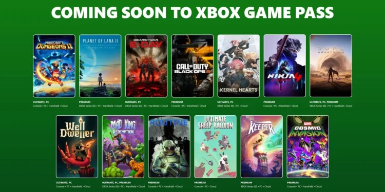 September XBOX Game Pass: From Dune: Awakening to Gears of War: E-Day