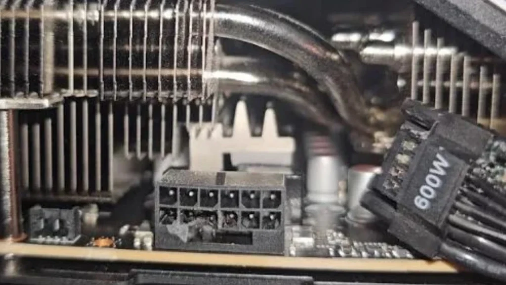 The RTX 5090 literally blew the 16-pin connector through The RTX 5090 literally blew the 16-pin connector through