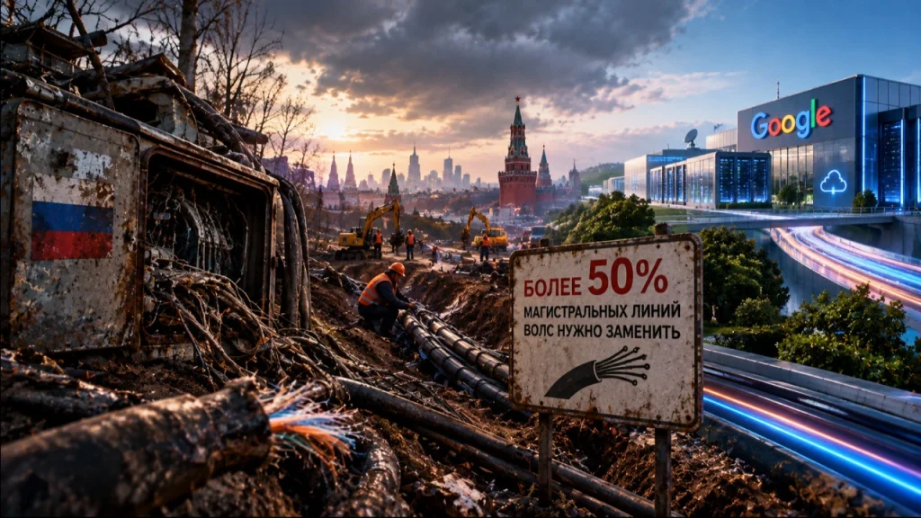 Equipment is outdated, but not Google’s: More than 50% of Russia’s fiber optic trunks need to be replaced